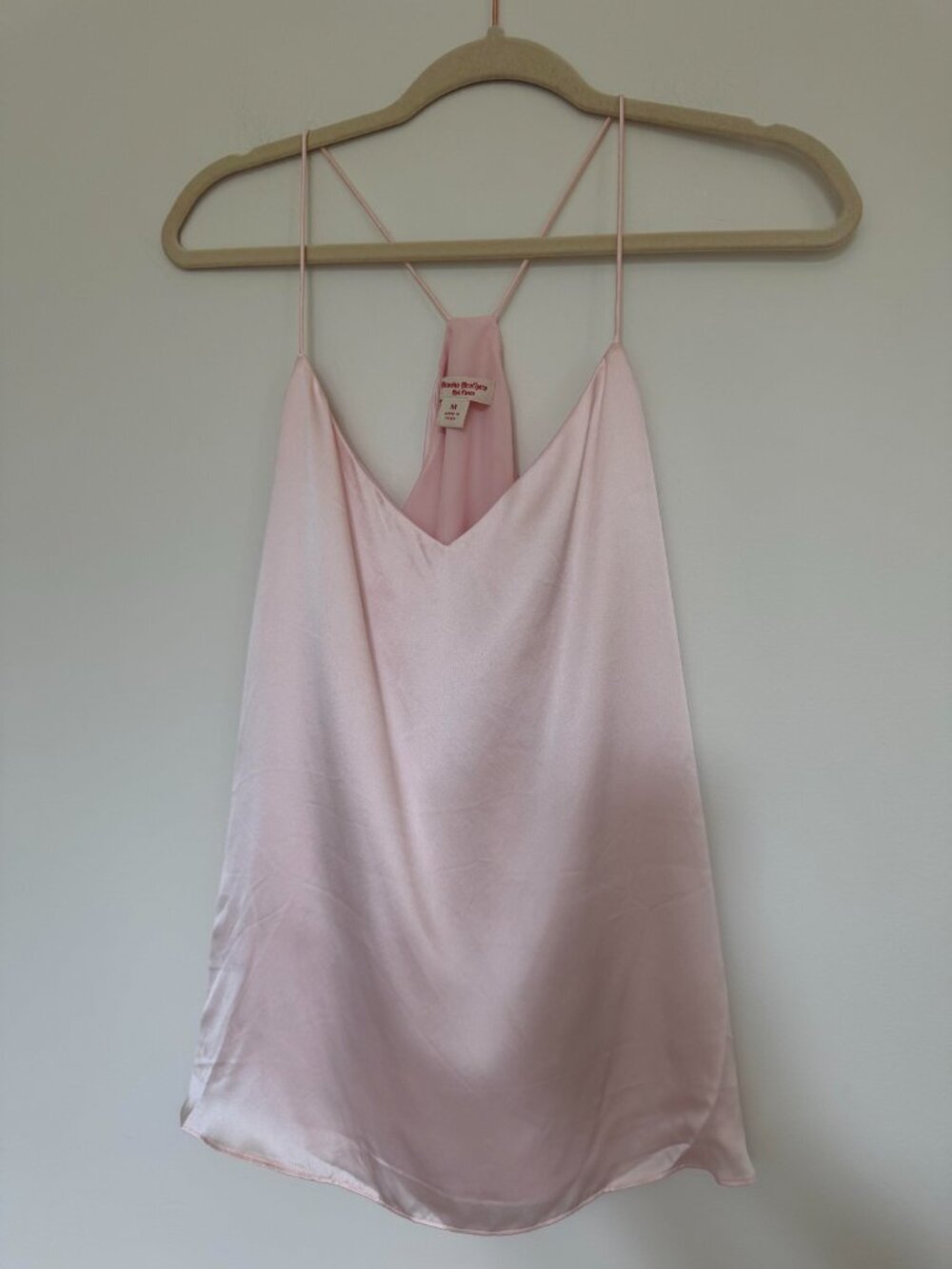 Brooks Brothers 100% Silk Racerback Cami Tank Top Coquette Minimalist Pink - M